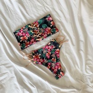 ALOHA BUMS | high waist tropical bikini set